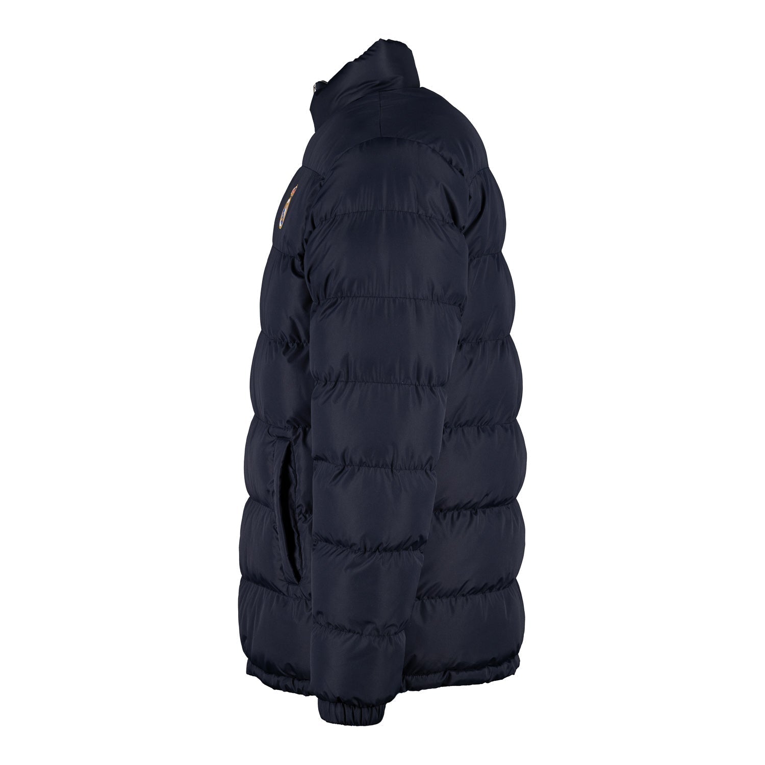 Mens Outerwear Reversible Reflective Puffer Jacket Navy