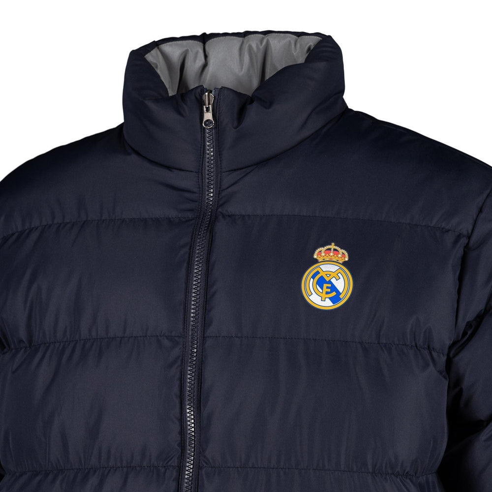 Mens Outerwear Reversible Reflective Puffer Jacket Navy