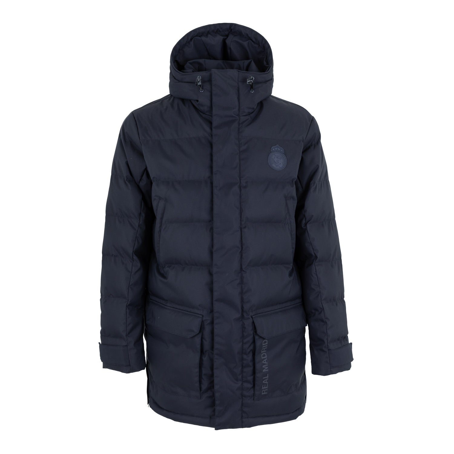 Mens Outerwear Long Padded Parka Coat Navy