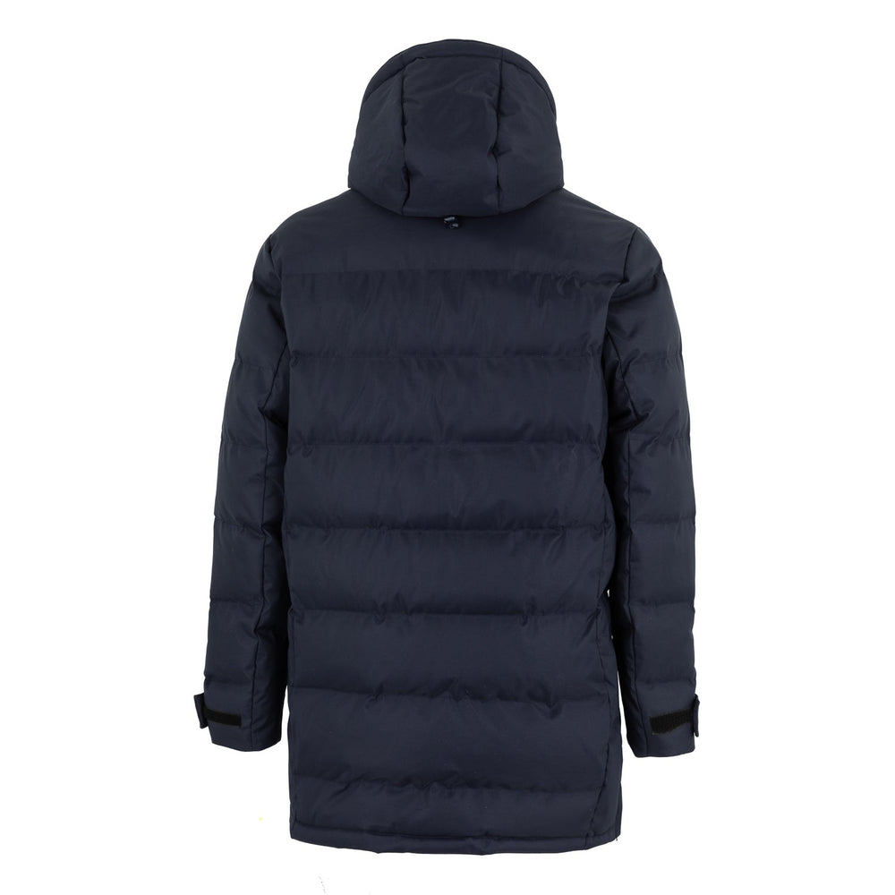 Mens Outerwear Long Padded Parka Coat Navy