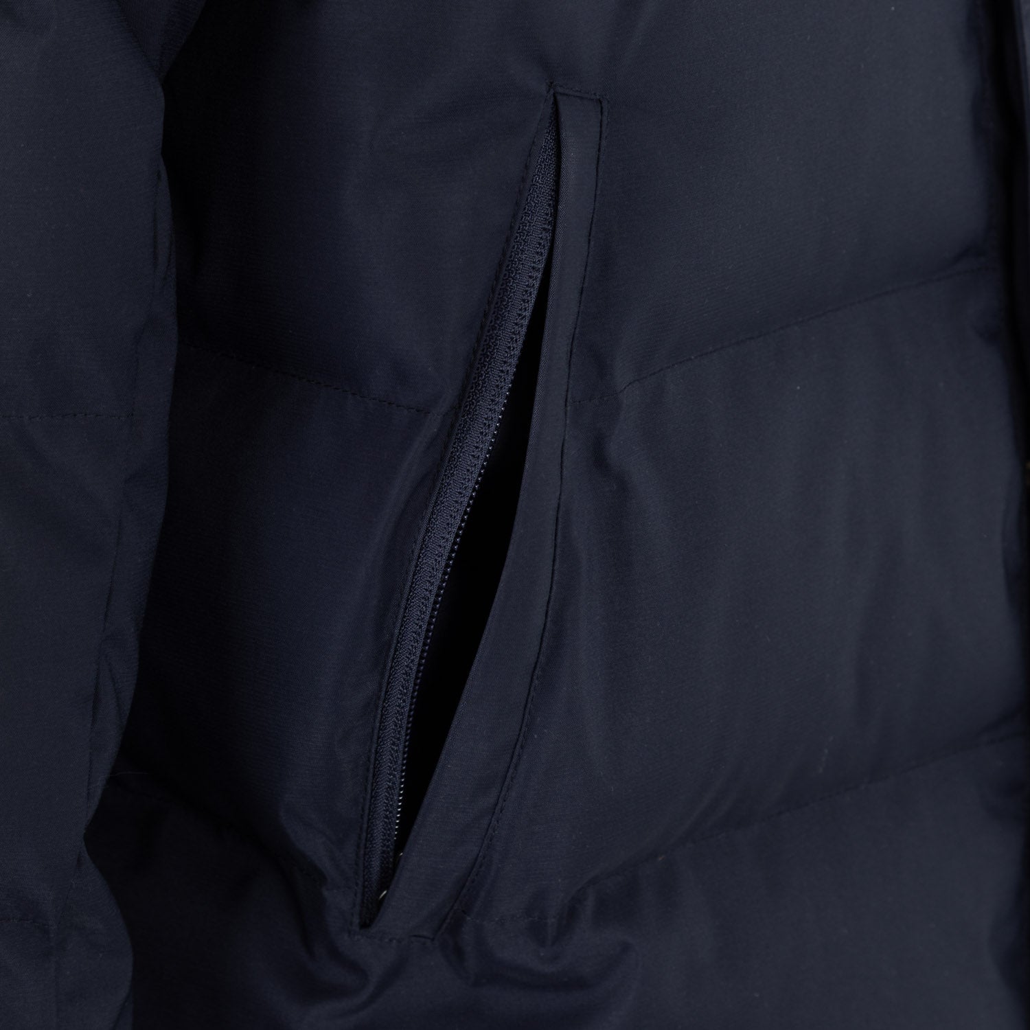 Mens Outerwear Long Padded Parka Coat Navy