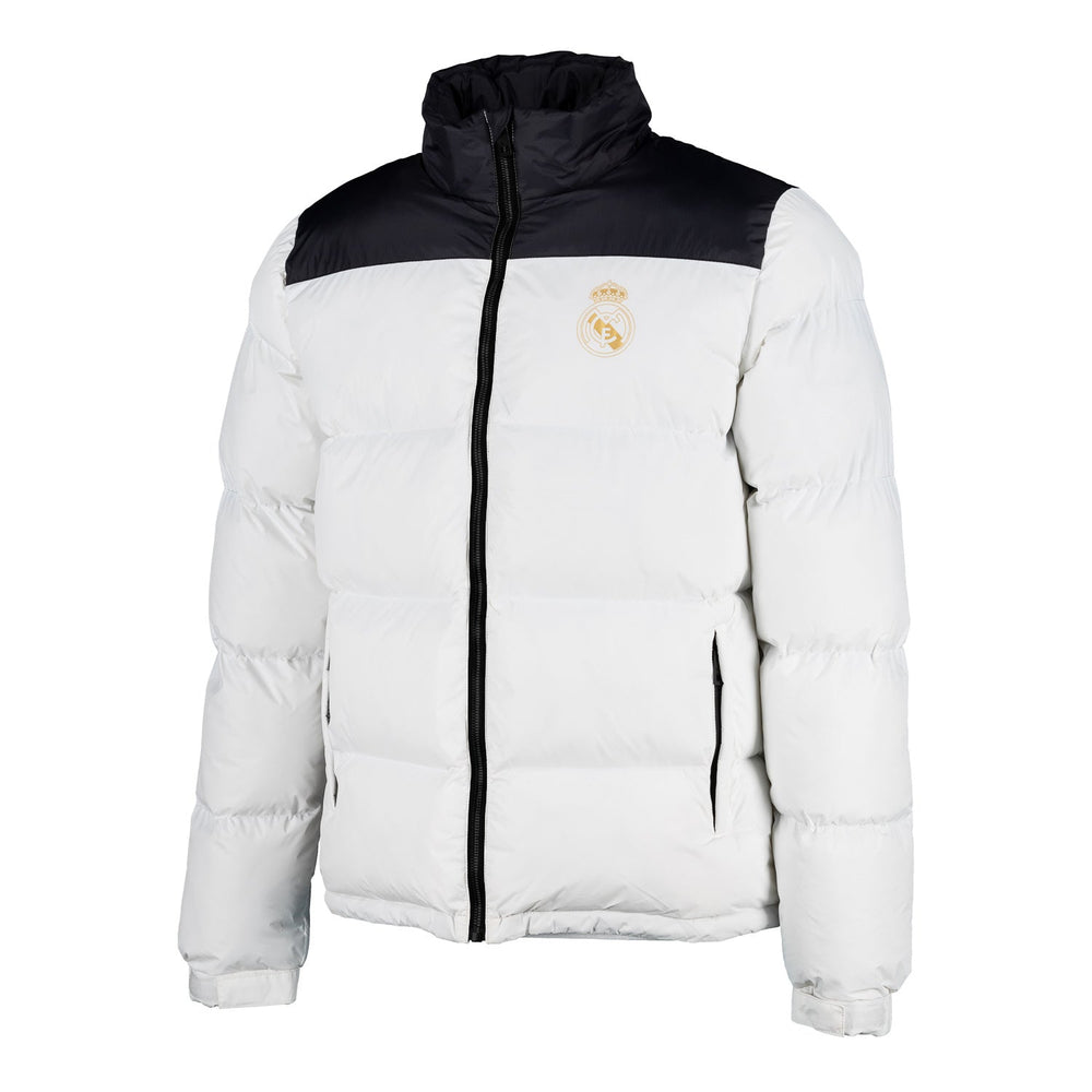 Mens Outerwear Color Block Puffer Jacket Anorak White