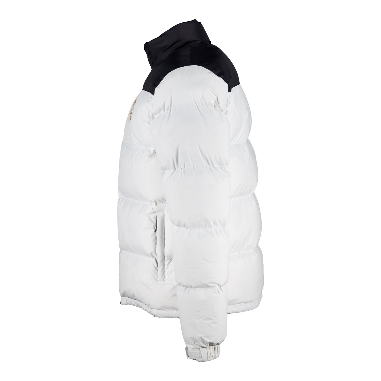 Mens Outerwear Color Block Puffer Jacket Anorak White