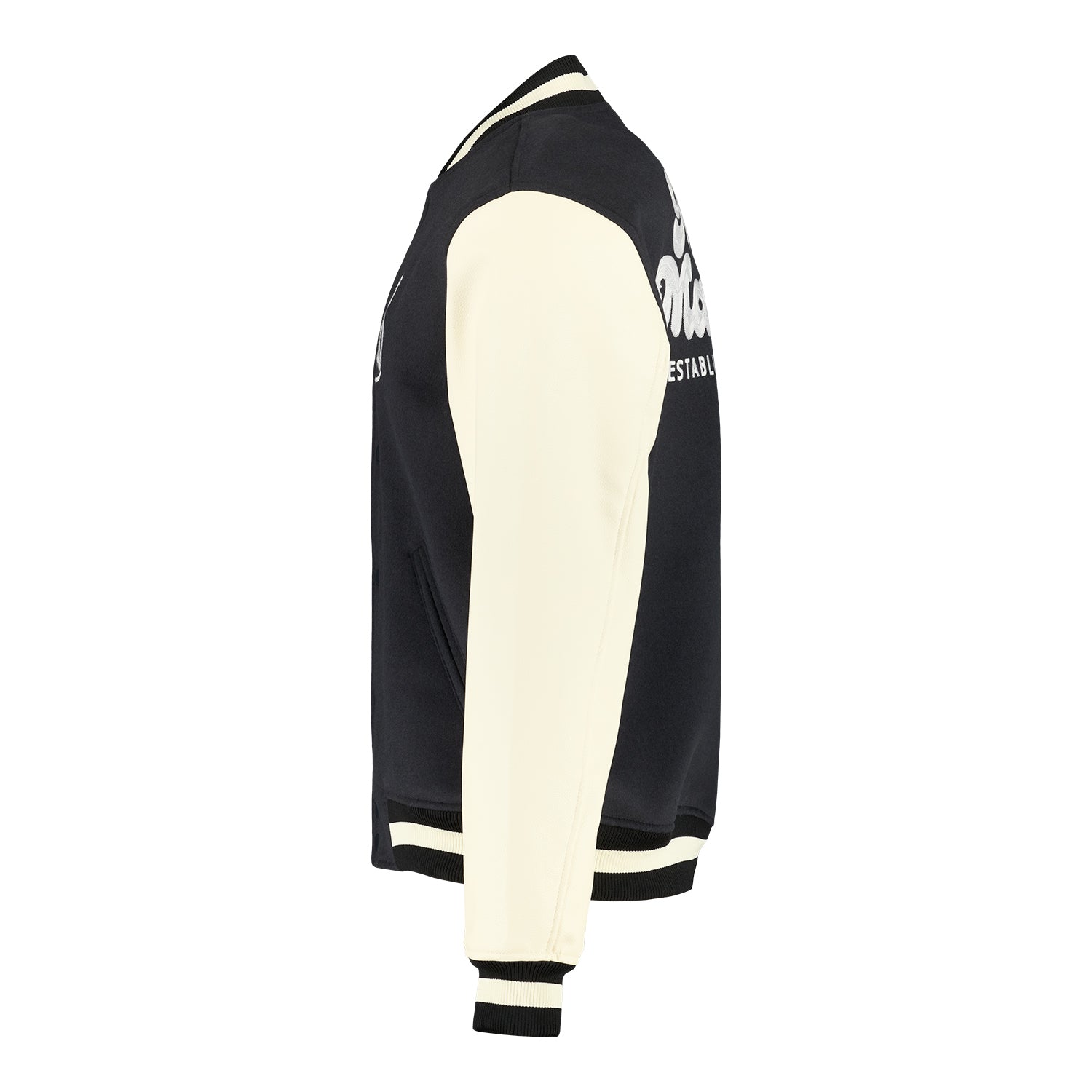 Mens Collegiate Jacket Grey/White