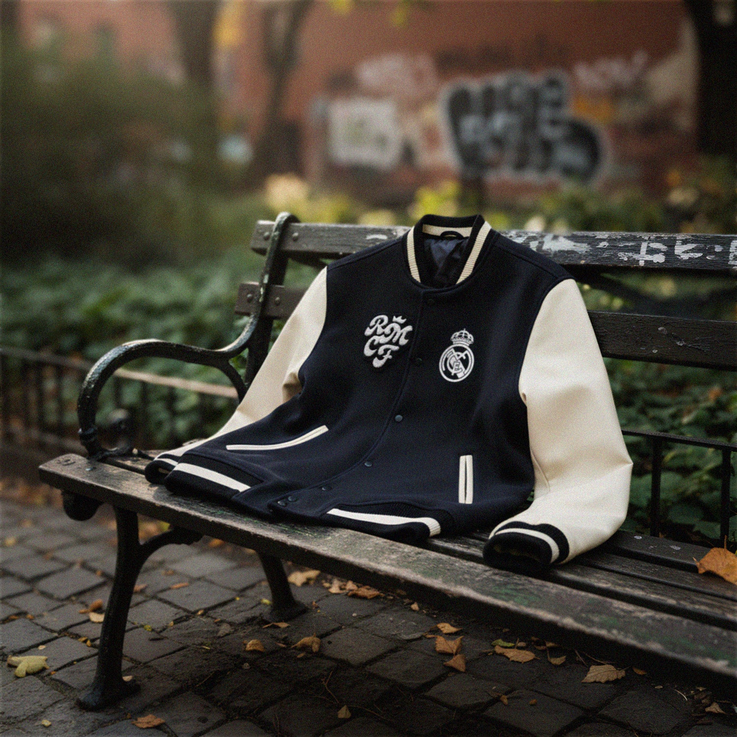 Mens Collegiate Jacket Grey/White