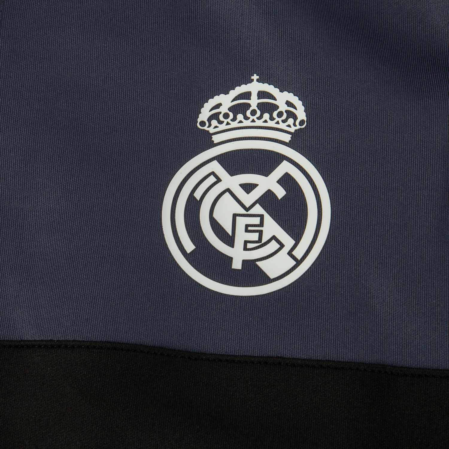 Real Madrid Tracksuit Black/Grey/White RMCF sleeve tape