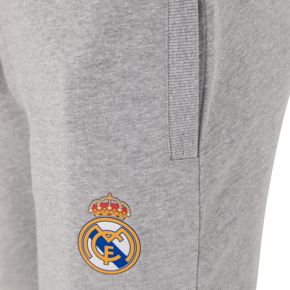 Mens Essentials Color Crest Jogger Trousers Light Grey