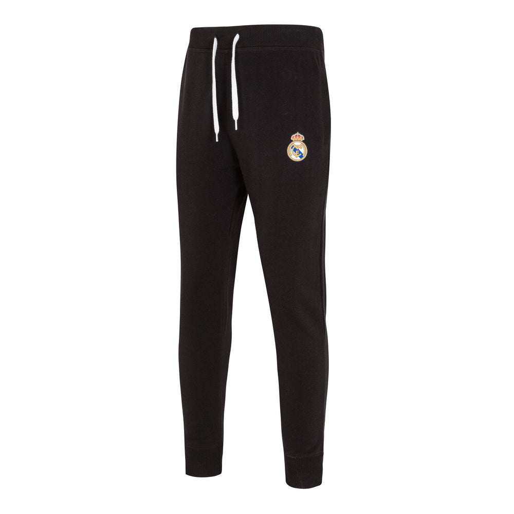 Mens Essentials Color Crest Jogger Trousers Black