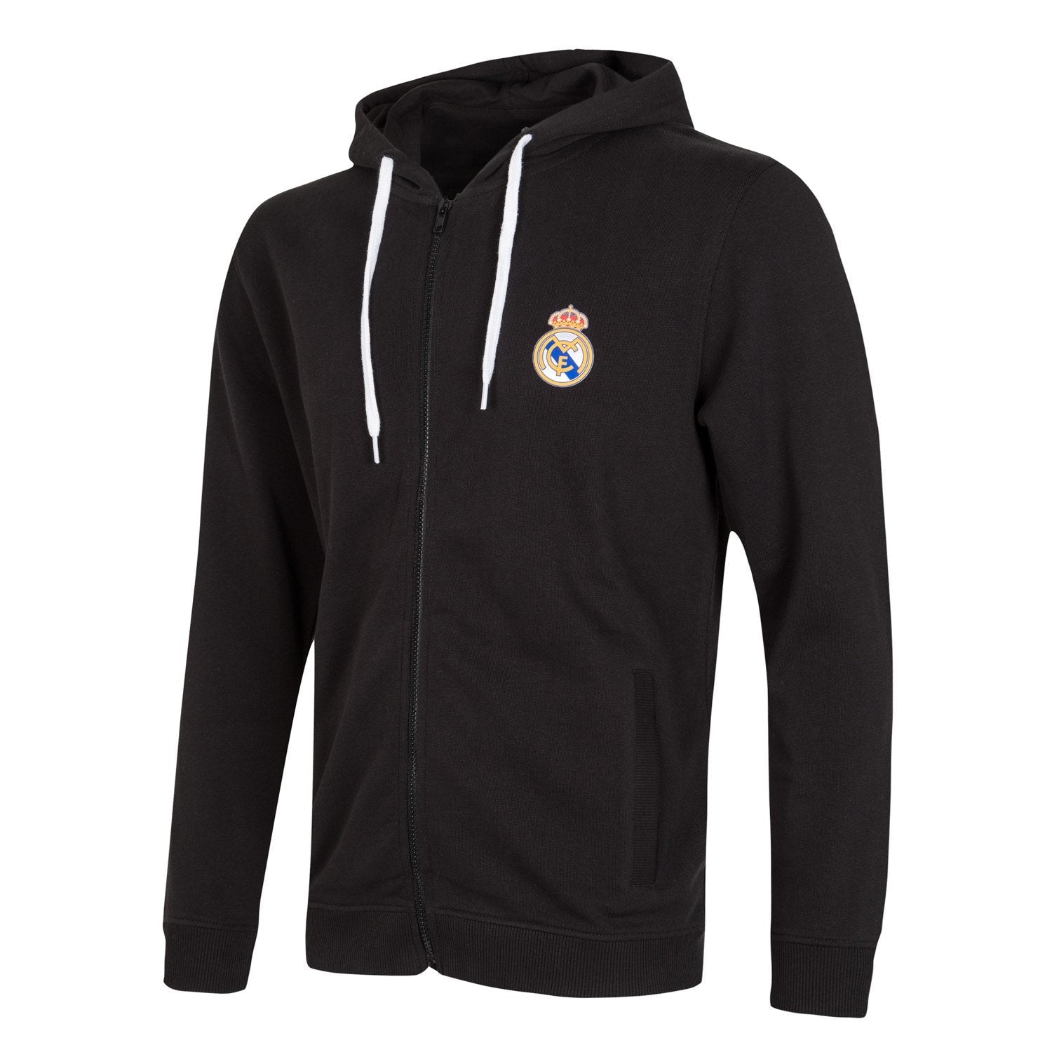 Mens Essentials Color Crest Full Zip Hoody Black