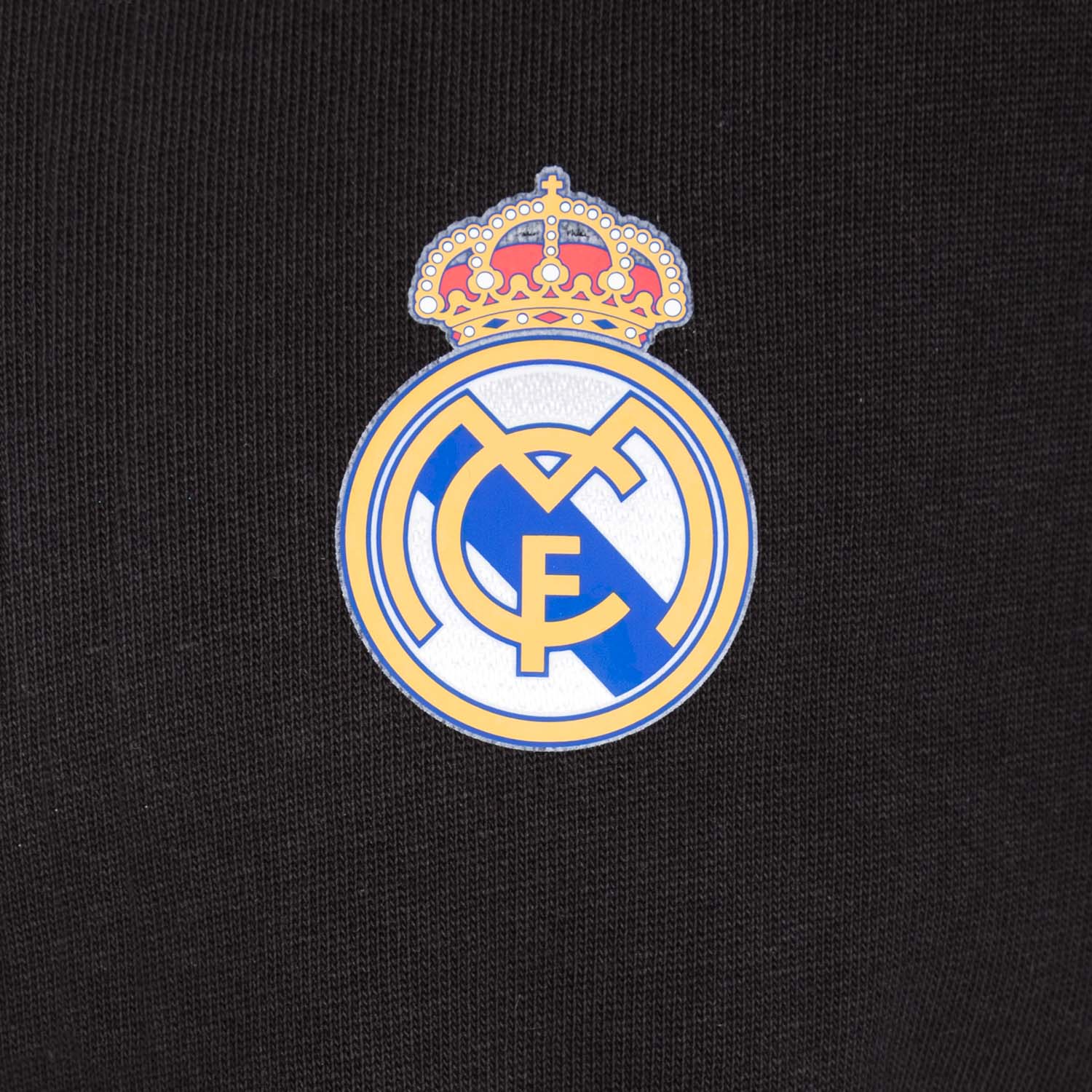 Mens Essentials Color Crest Full Zip Hoody Black