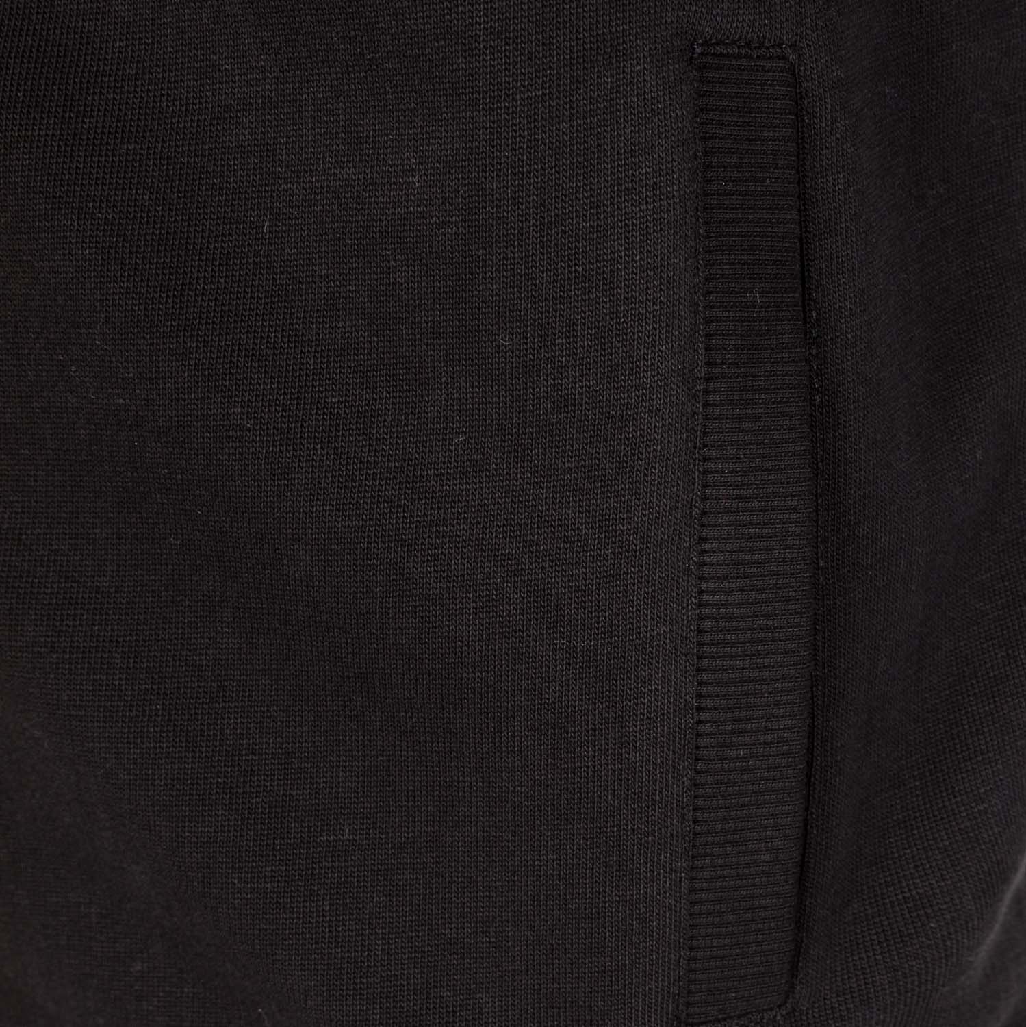 Mens Essentials Color Crest Full Zip Hoody Black