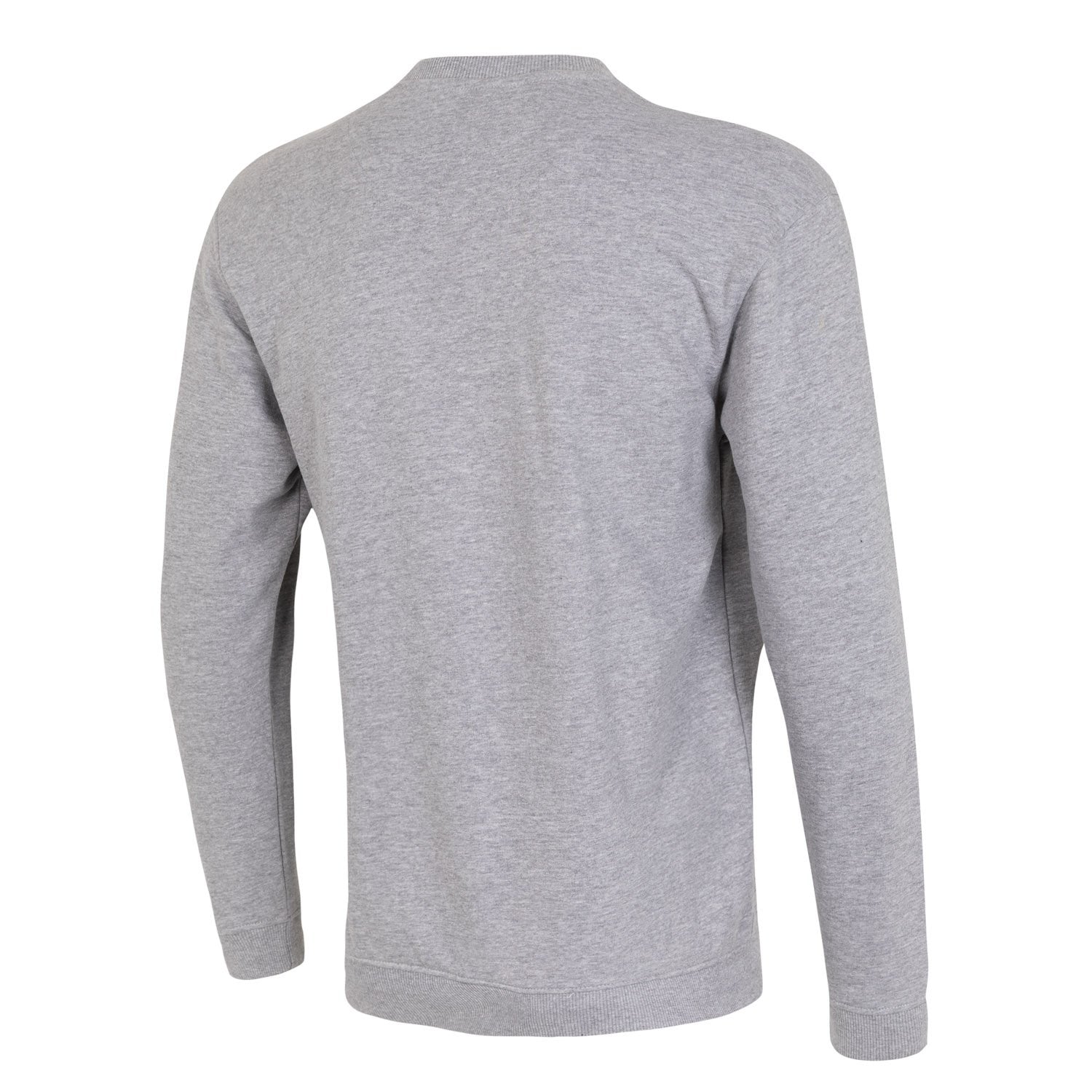 Mens Essentials Monocolor Crest Crew Light Grey