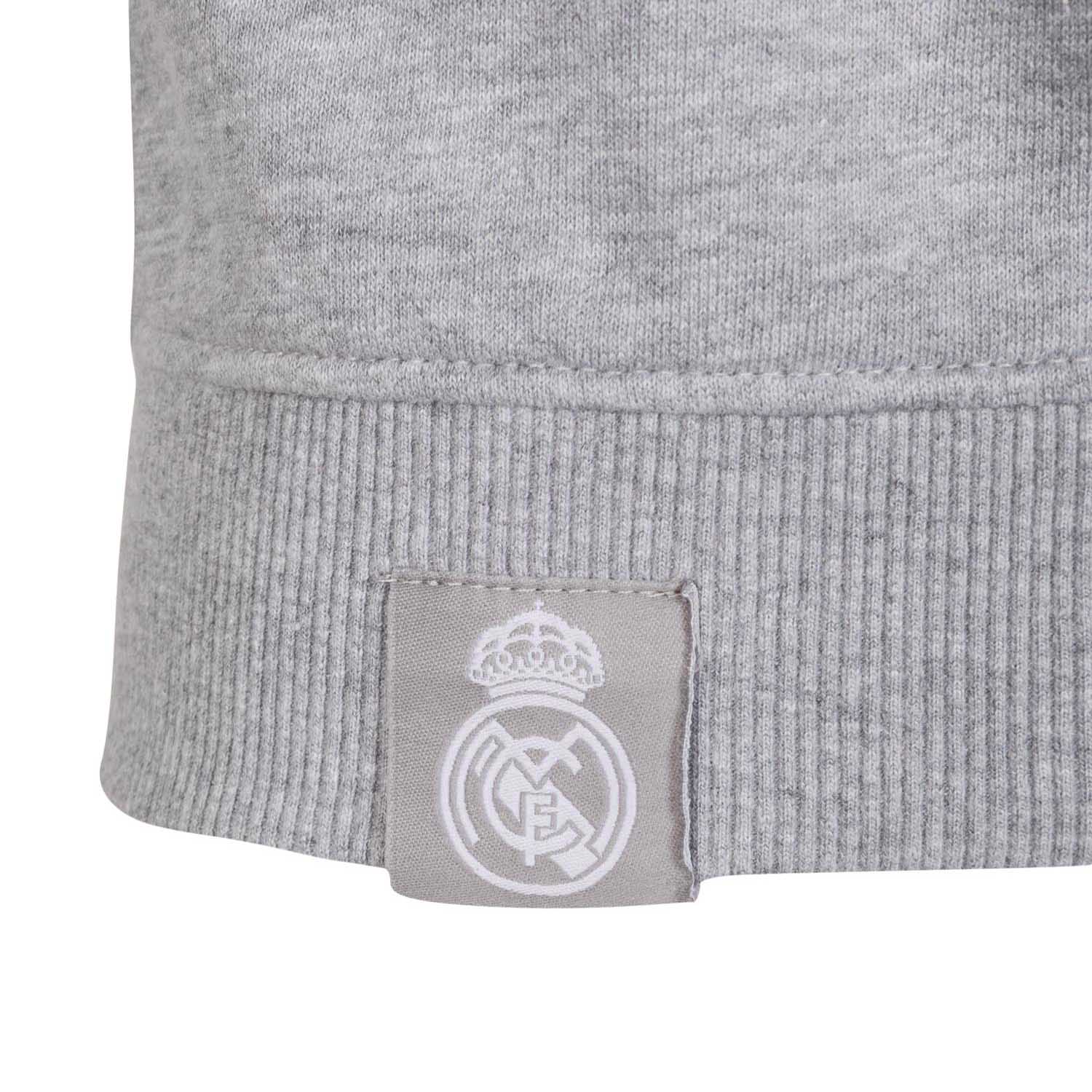 Mens Essentials Monocolor Crest Crew Light Grey