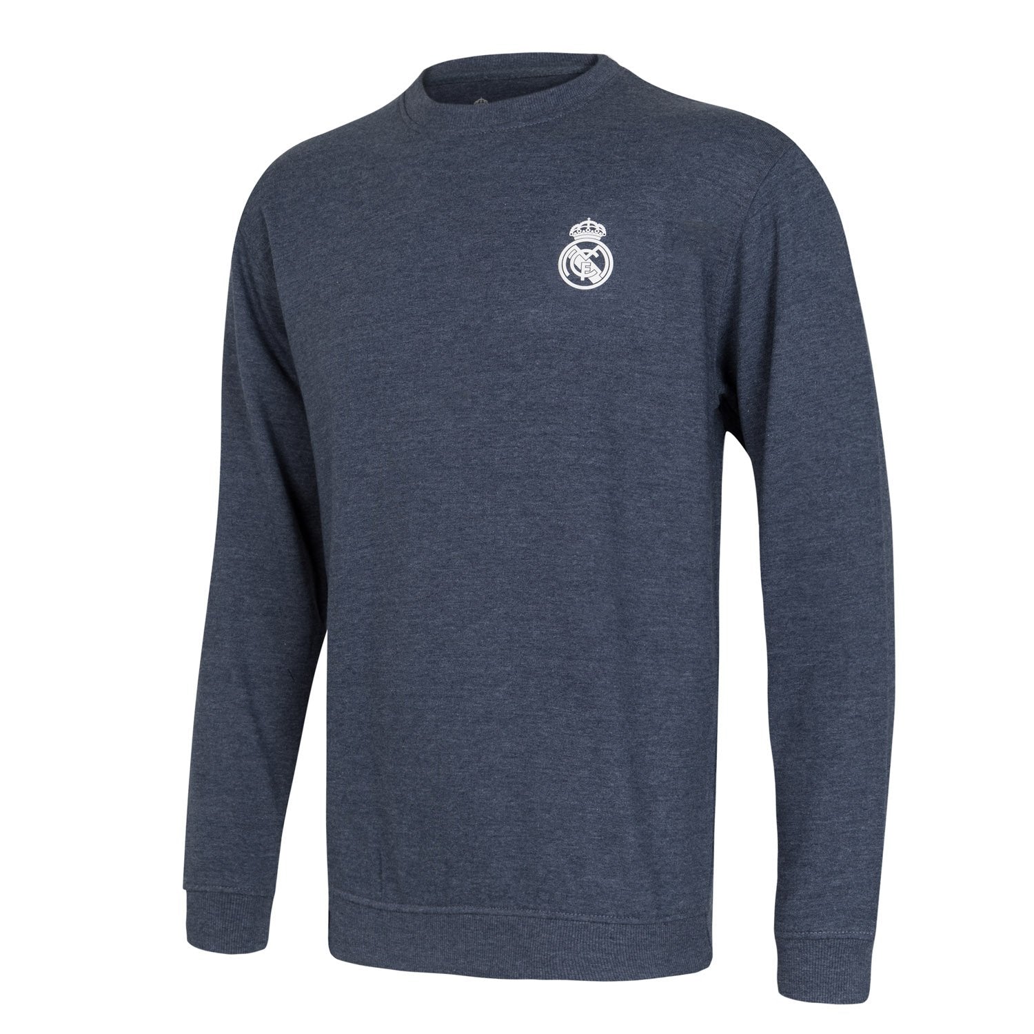 Mens Essentials Monocolor Crest Crew Blue Blend