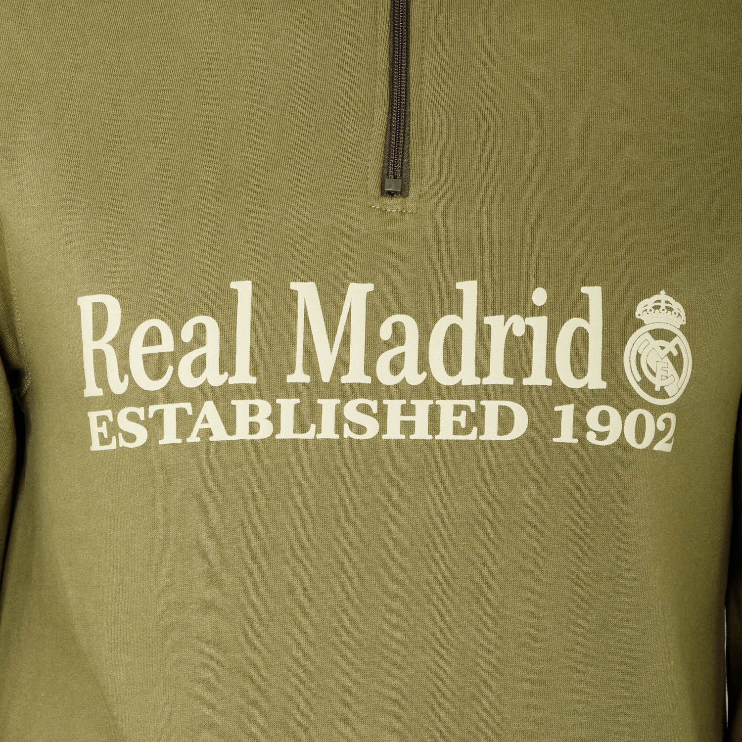 Mens 1/4 Zip Stablished Sweatshirt Brown