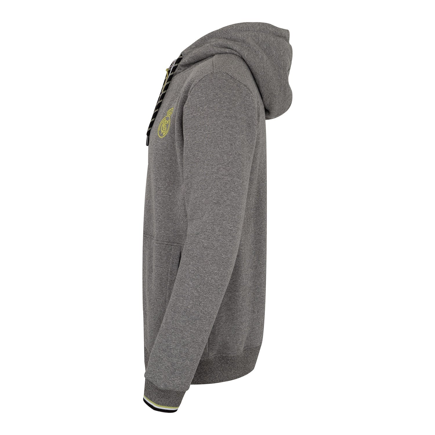 Mens Full Zip Hoody Grey/Lime