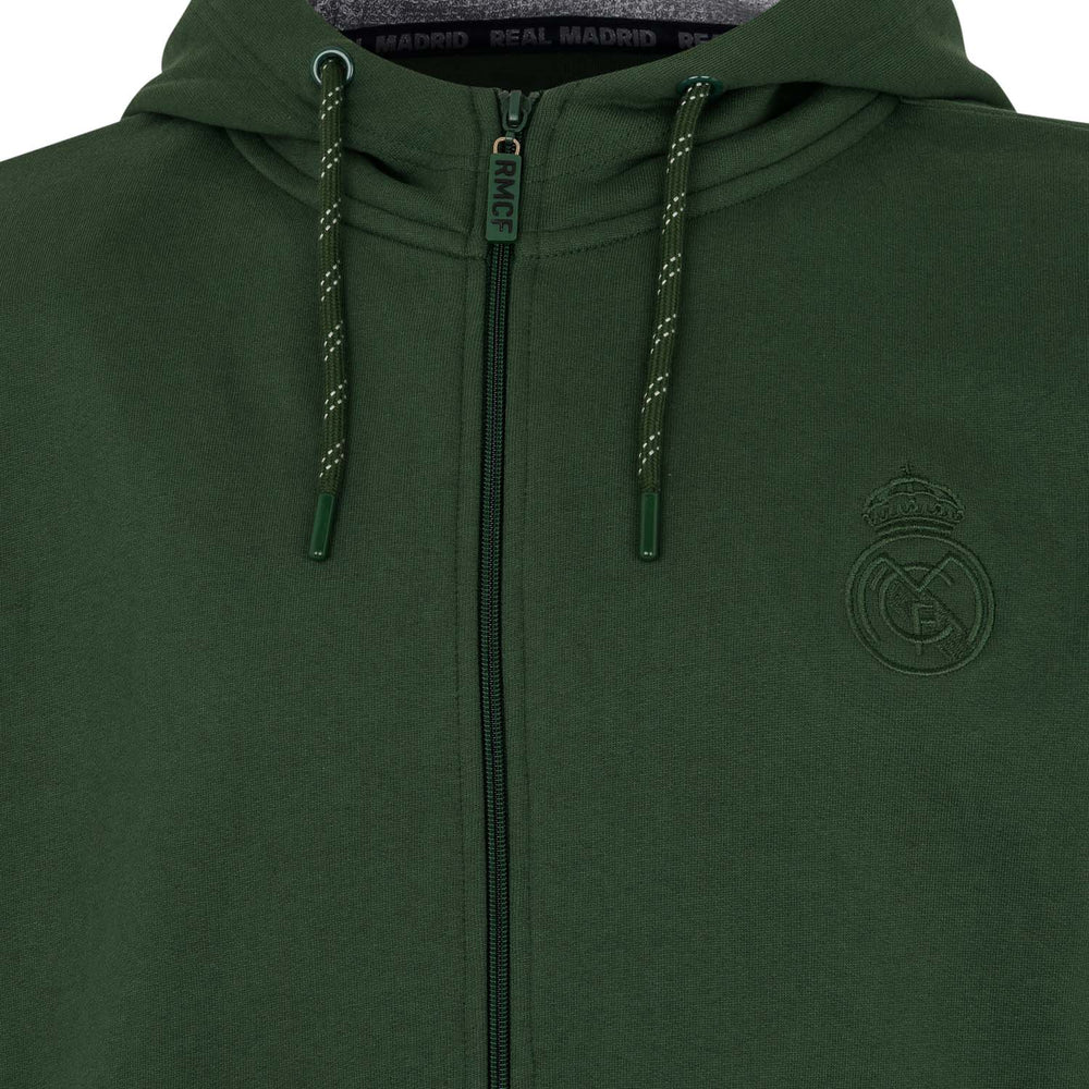 Mens Tonal Full Zip Hoody Green
