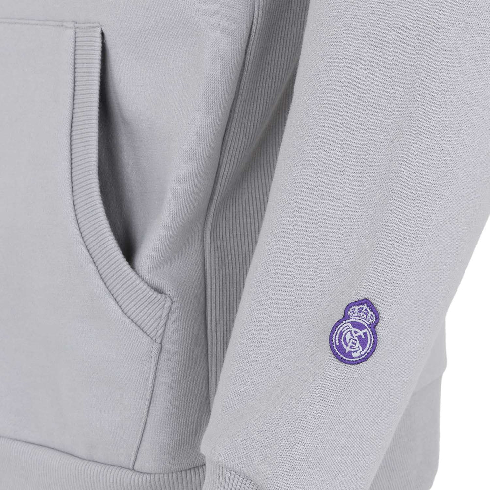 Mens Text Hoody Grey/Purple
