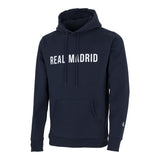 Sweat-shirt à capuche Man Text Marine/Blanc