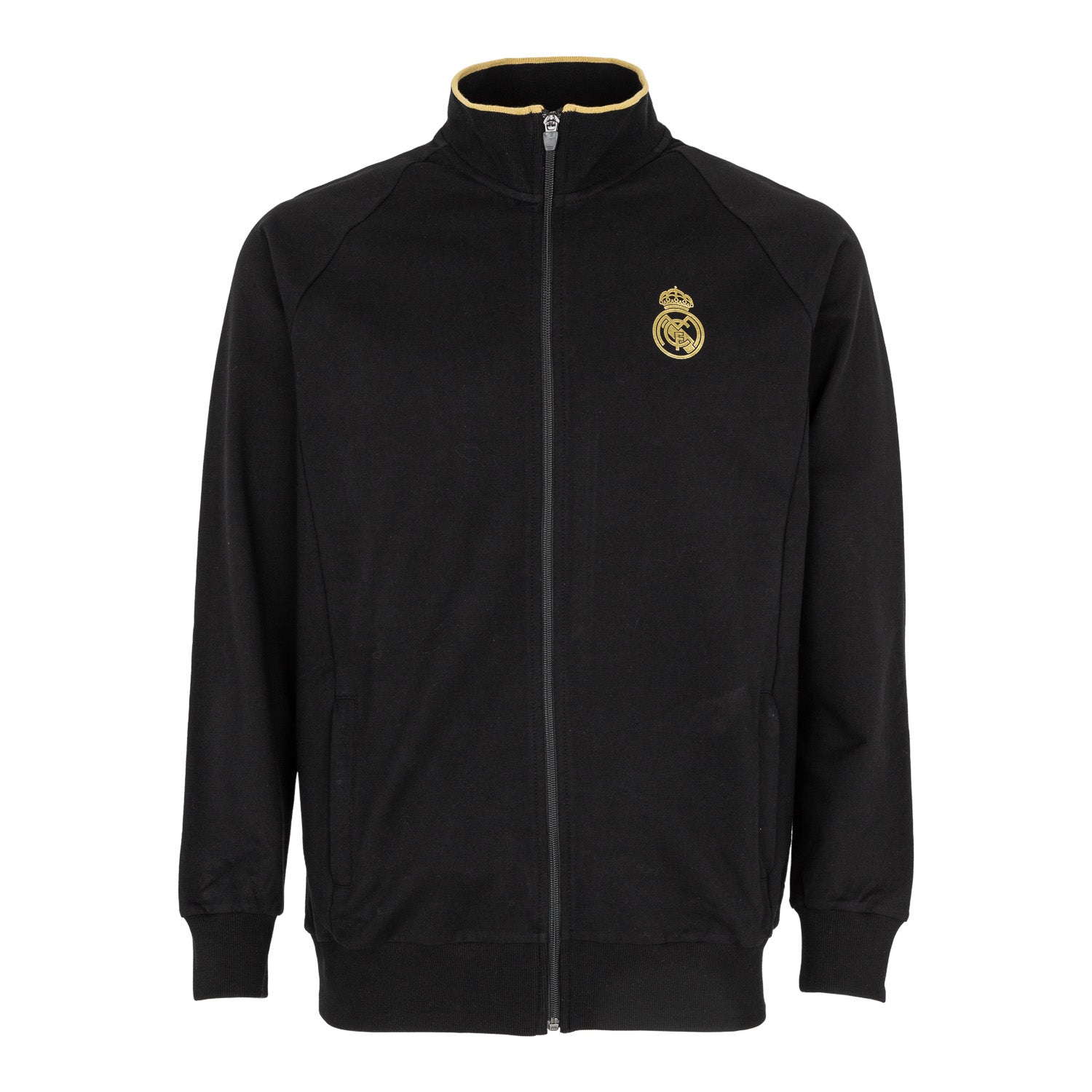  Real Madrid ベンチコート 黒金 Mens Black & Gold Track Top – Official Real Madrid Store