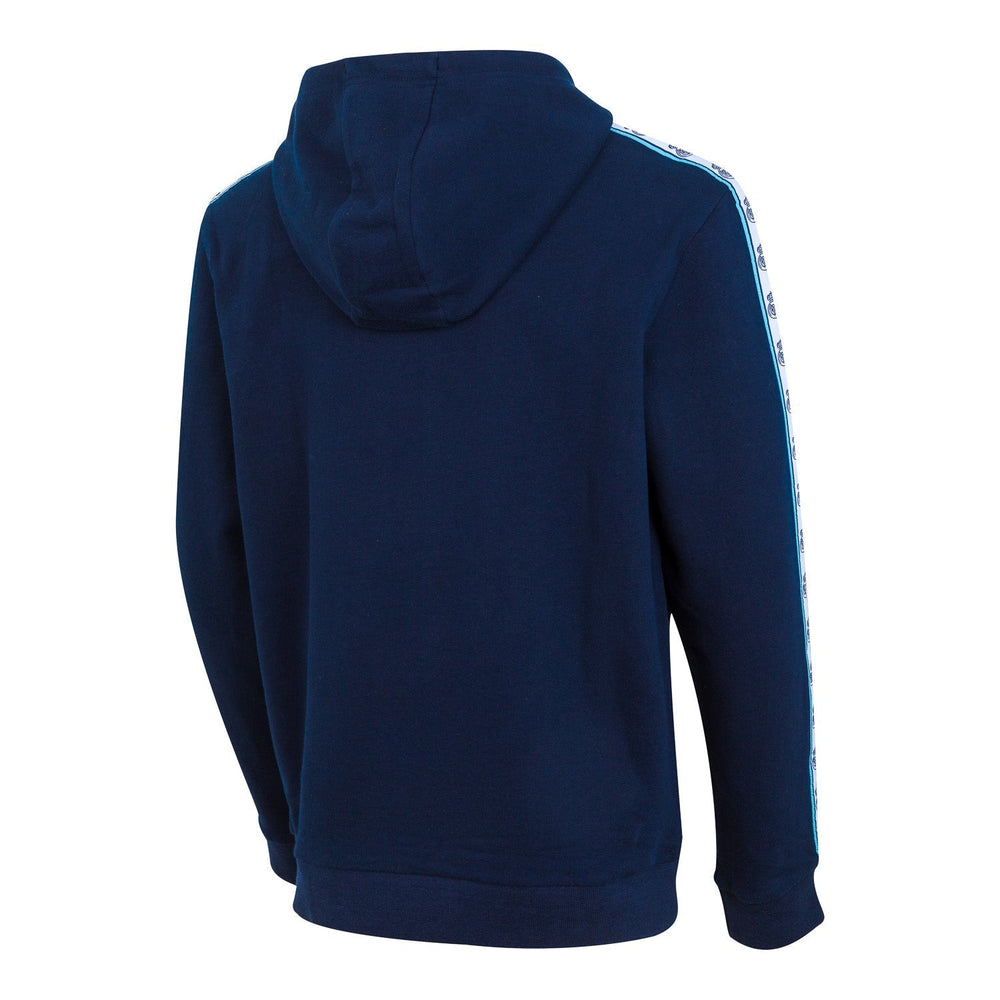 Madrid Sky Mens Tape Sleeve Zip Hoodie Navy