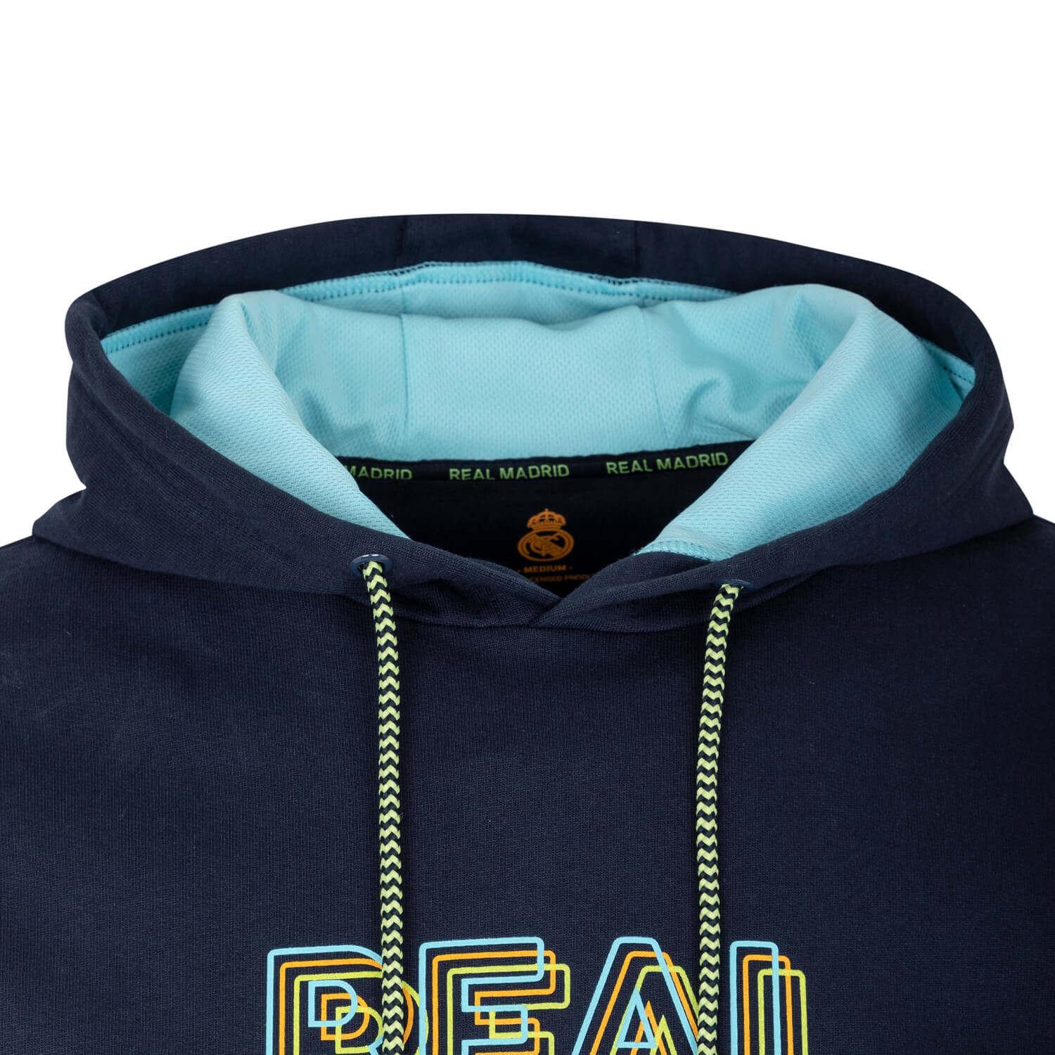 Bernabéu Neon Lights Mens Chest Print Oth Hoodie Navy