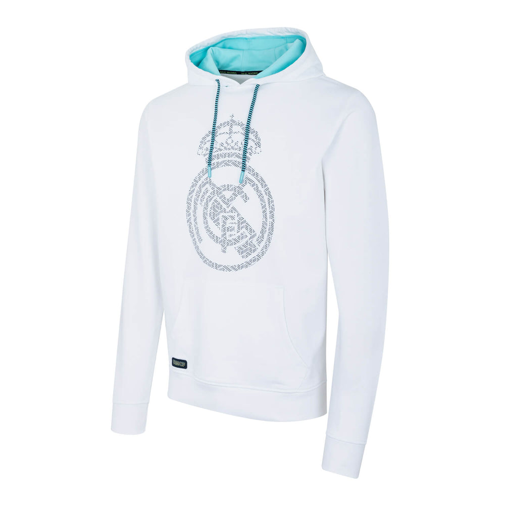 Bernabéu Neon Lights Mens Chest Crest Print Oth Hoodie White