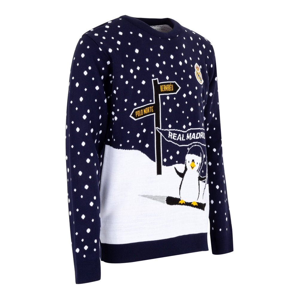 Mens Christmas Sweater Ski Penguin