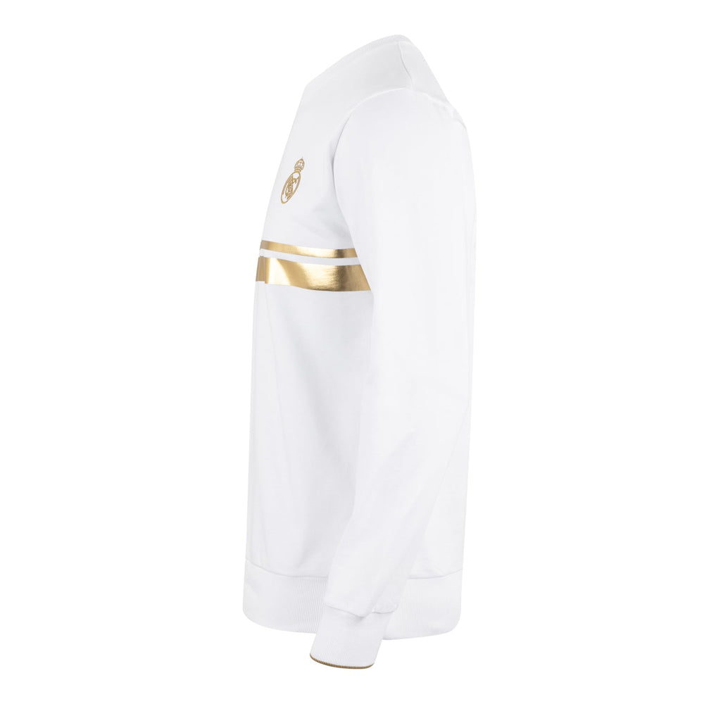 Mens White & Gold Crew Sweatshirt