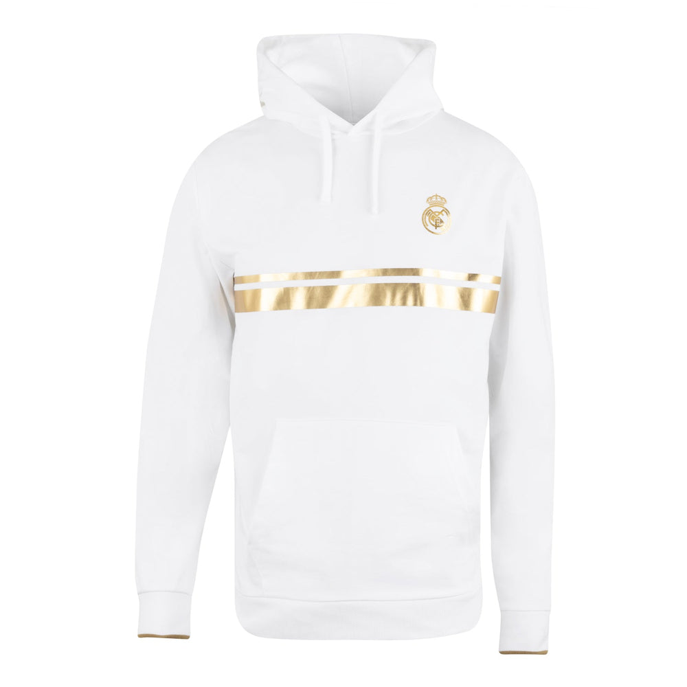 Mens White & Gold Hoodie