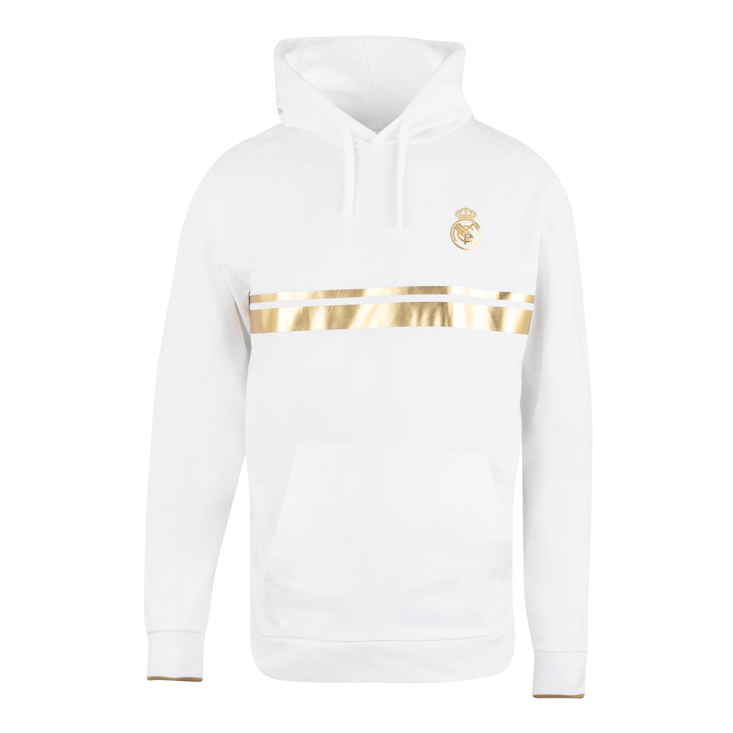 Mens White & Gold Hoodie