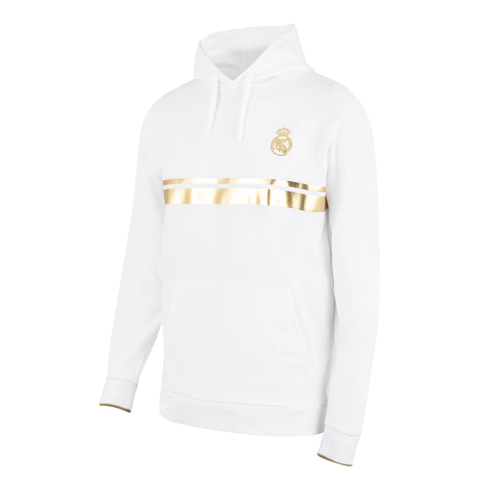 Mens White & Gold Hoodie
