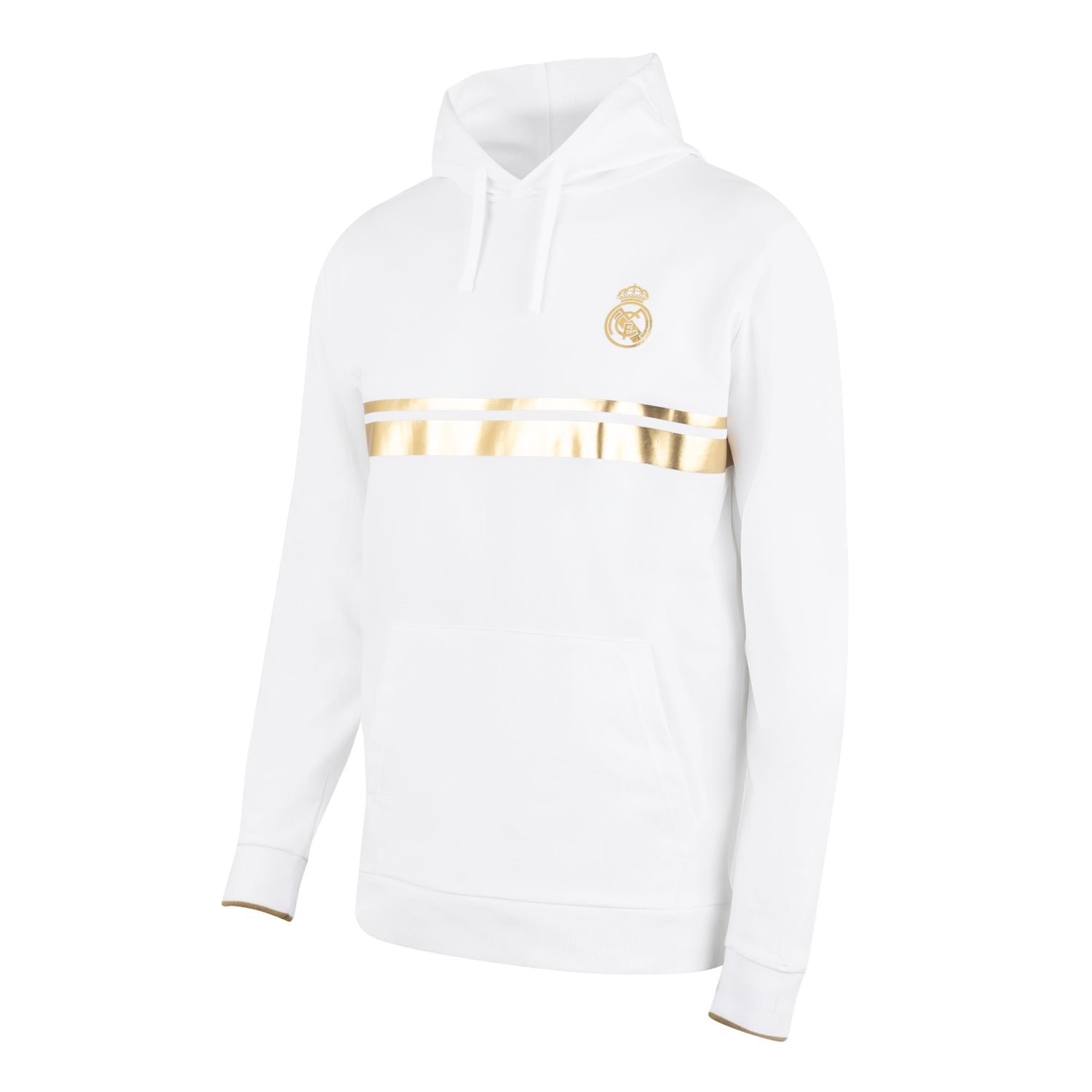 Mens White & Gold Hoodie