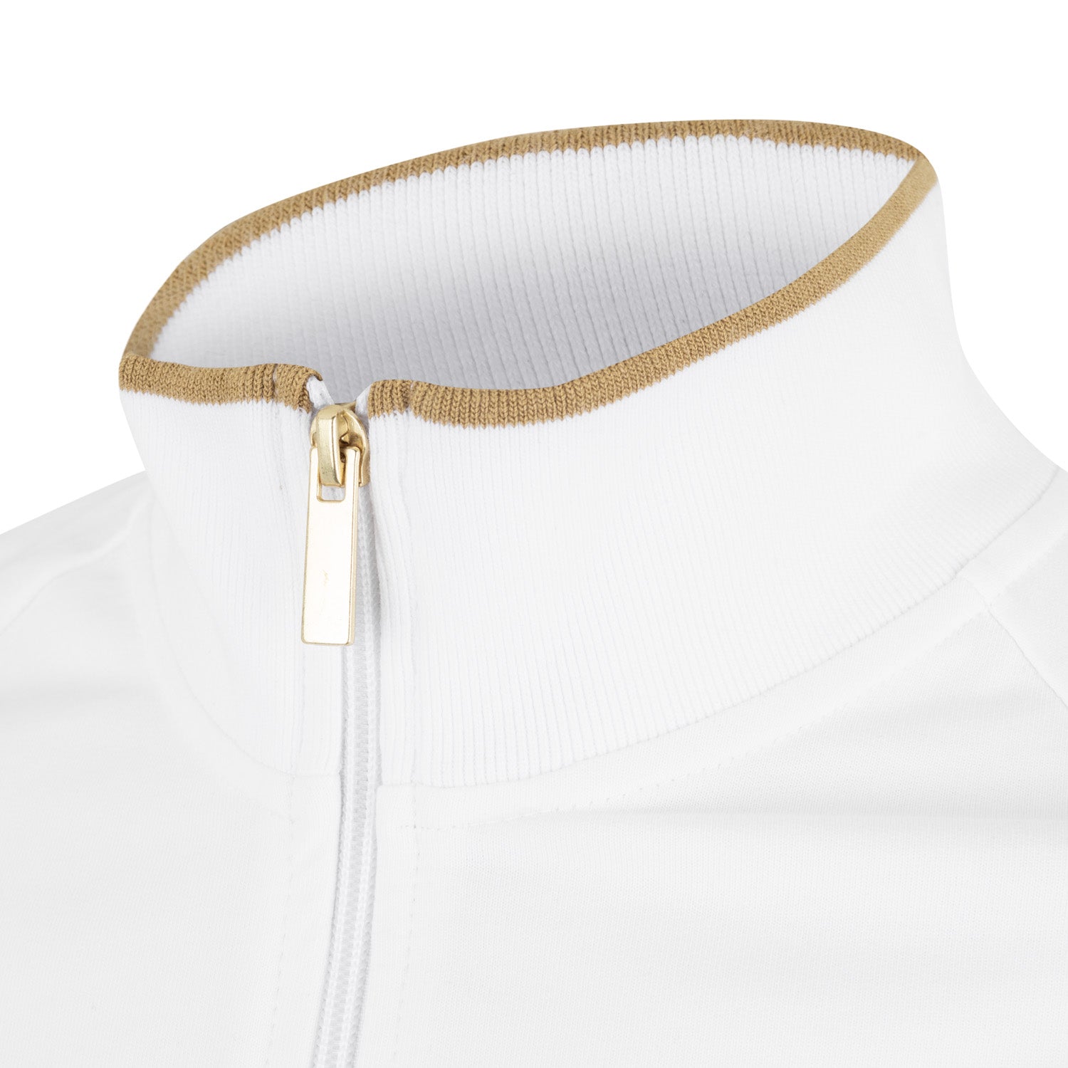 Mens White & Gold Track Top