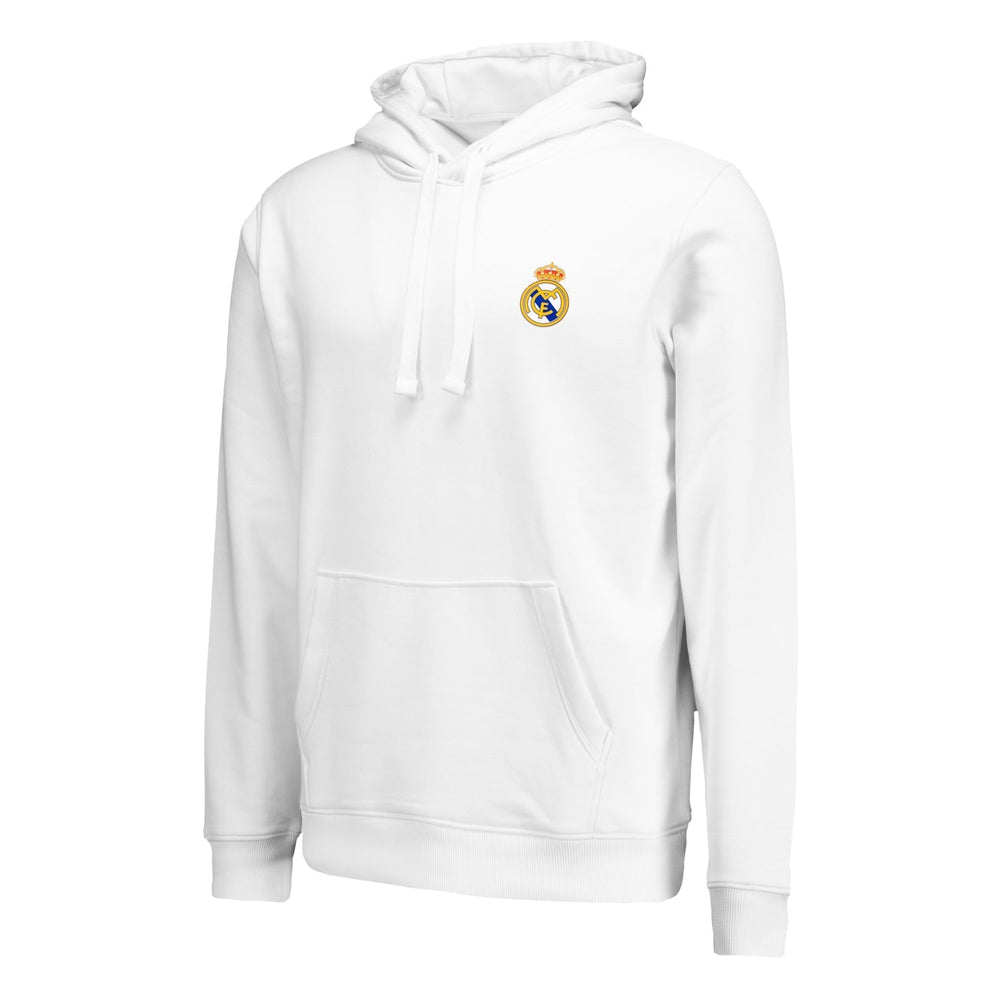 Mens ECO Essentials Real Madrid Color Crest Hoodie White