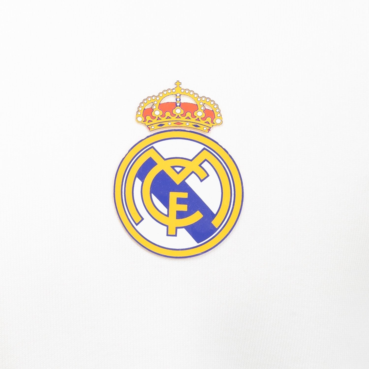 Mens ECO Essentials Real Madrid Color Crest Hoodie White