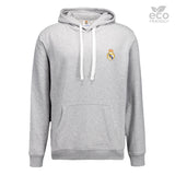 Sudadera Capucha Gris Hombre ECO Essentials Real Madrid Escudo Color