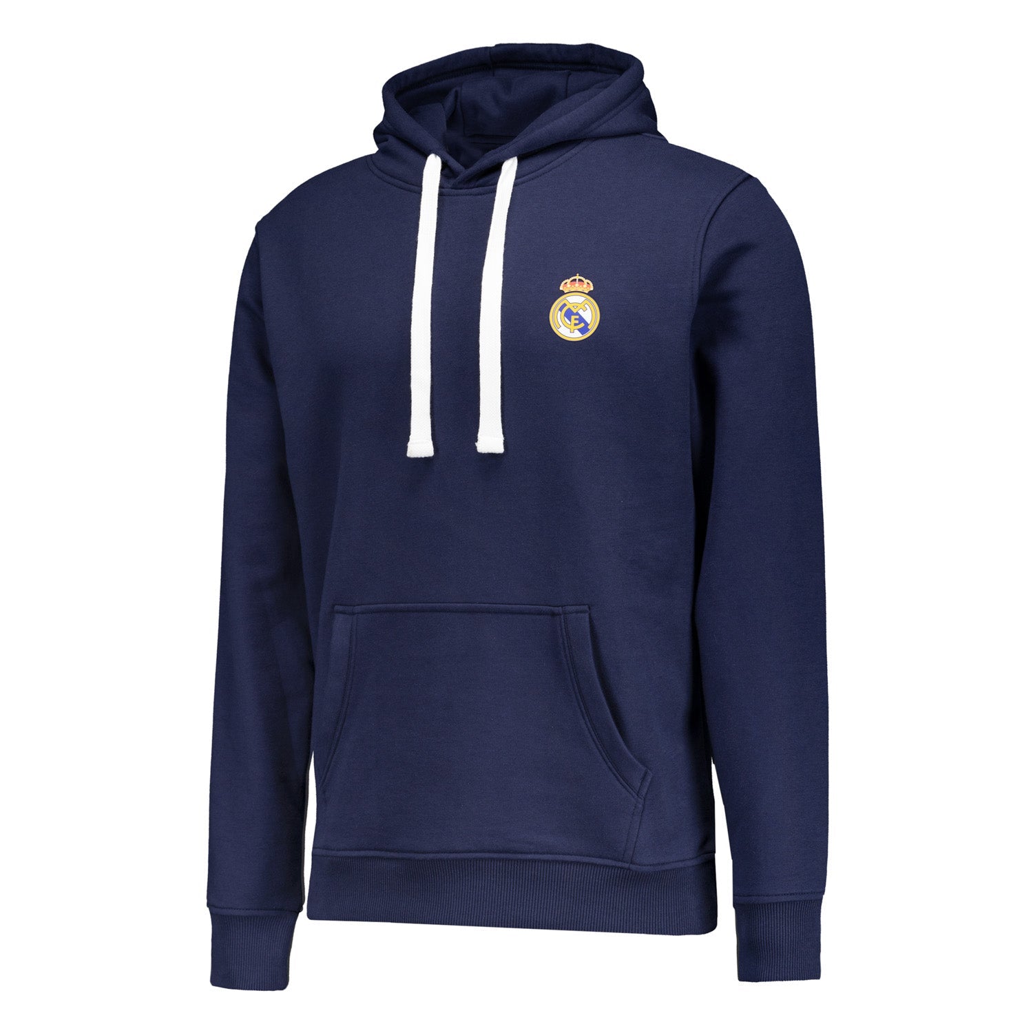 Mens ECO Essentials Real Madrid Color Crest Hoodie Navy – Official