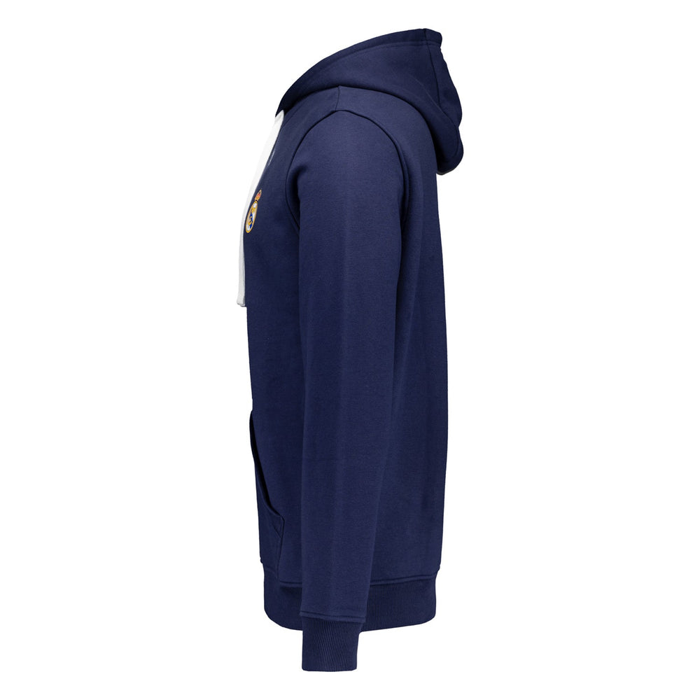 Mens ECO Essentials Real Madrid Color Crest Hoodie Navy