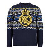 Pull de Noël Homme Écusson Real Madrid Bleu Marine