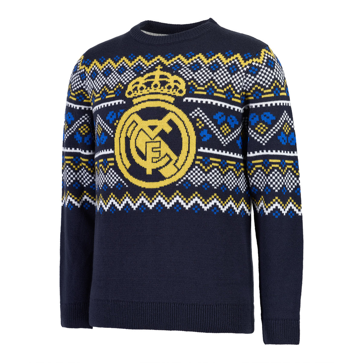 Pull de Noël Homme Écusson Real Madrid Bleu Marine