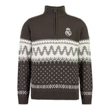 Pull de Noël Zippé Homme Gris
