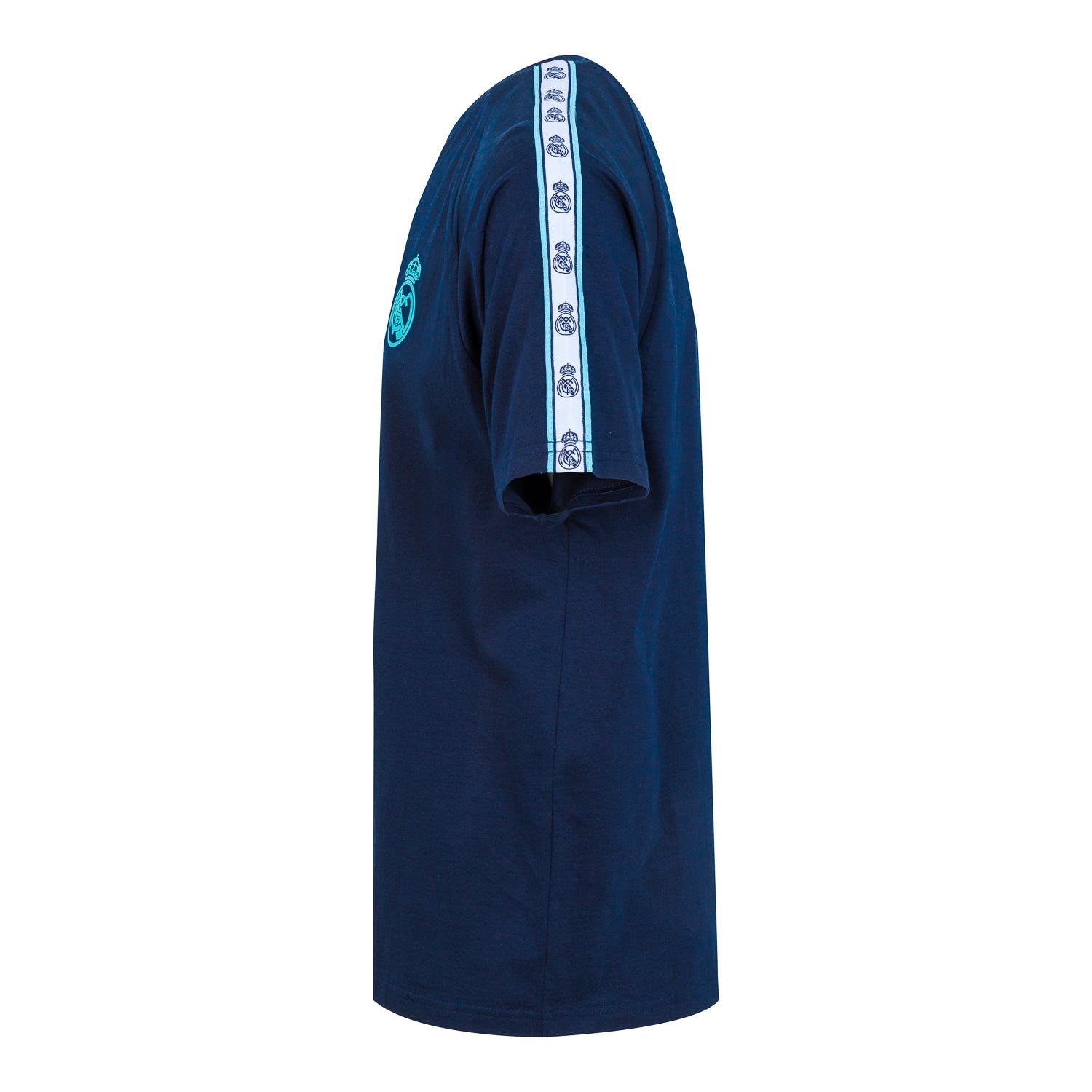 Madrid Sky Mens Tape Sleeve T-Shirt Navy