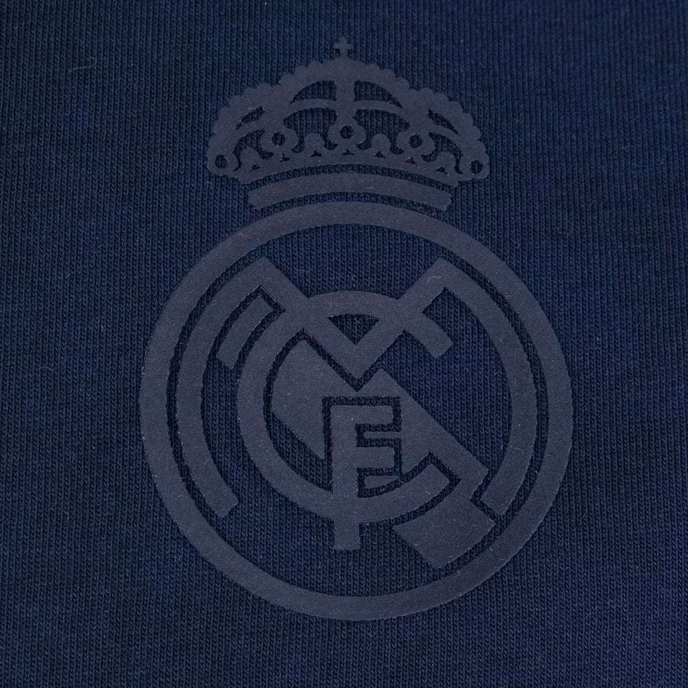 Sakura Unisex Cross Neck Stitch T-Shirt Navy