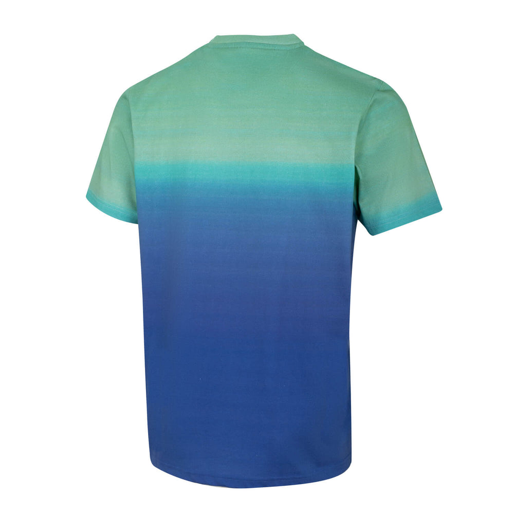 Sunset Festival Mens Ombre Print T-Shirt Green