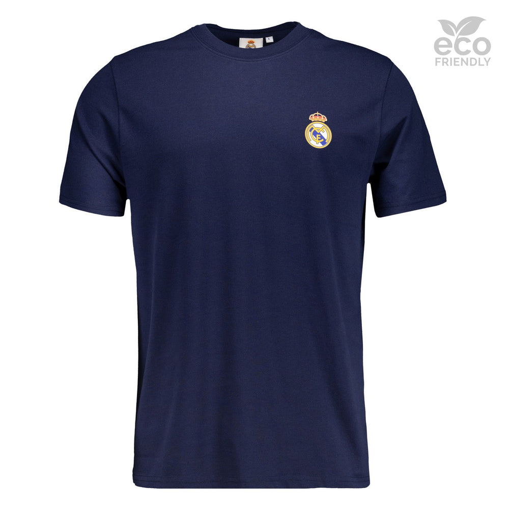 Mens ECO Essentials Real Madrid Color Crest T Shirt Navy