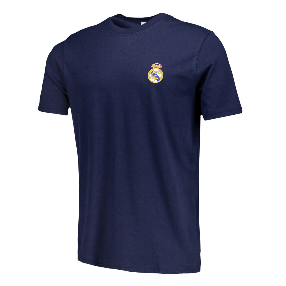 Mens ECO Essentials Real Madrid Color Crest T Shirt Navy