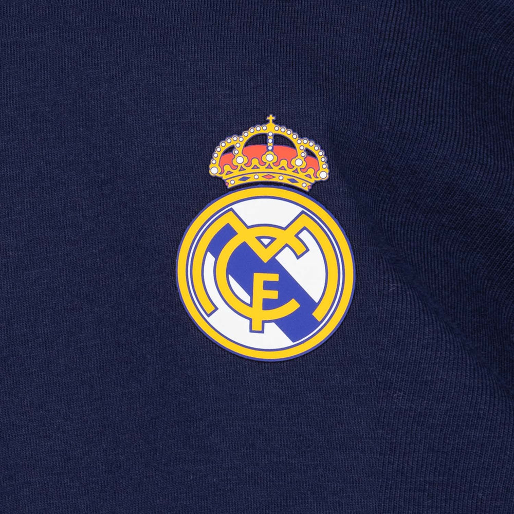 Mens ECO Essentials Real Madrid Color Crest T Shirt Navy