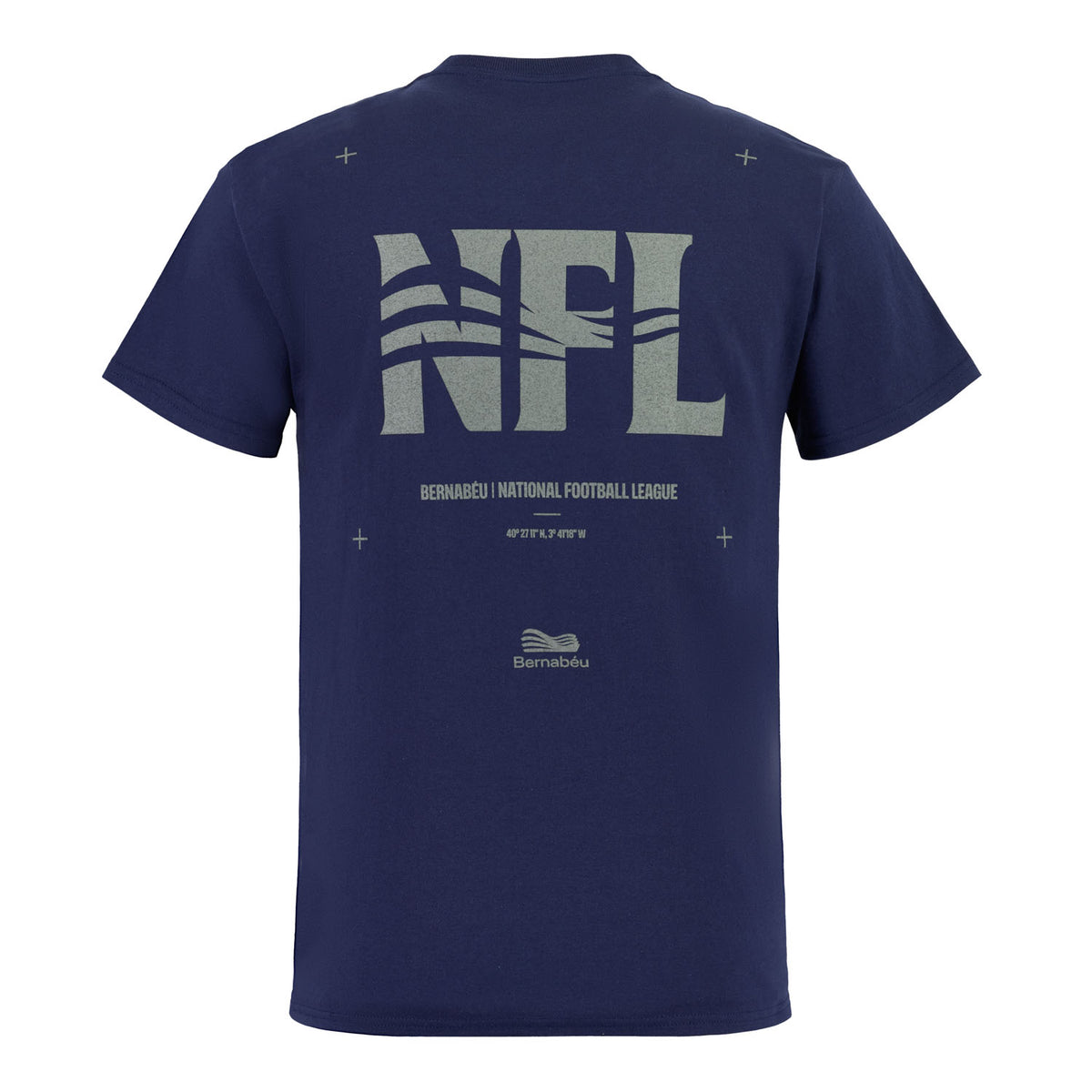 Mens Bernabéu x NFL 100% Cotton T-Shirt Navy