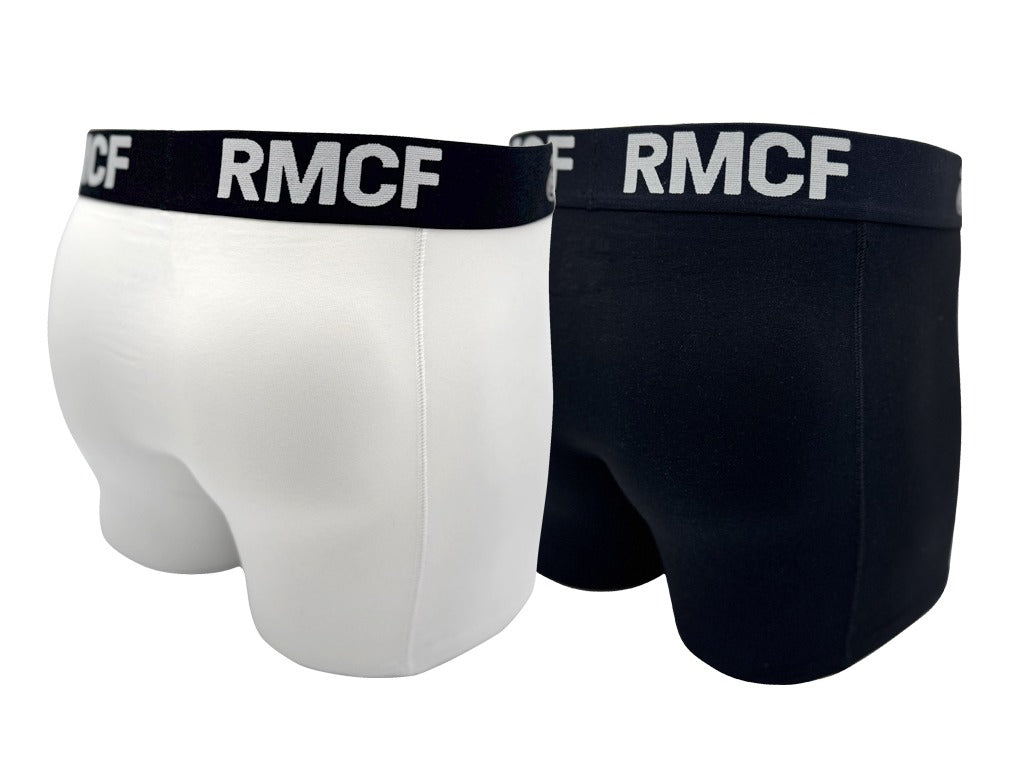 Mens 2 Pack Boxers Black/White